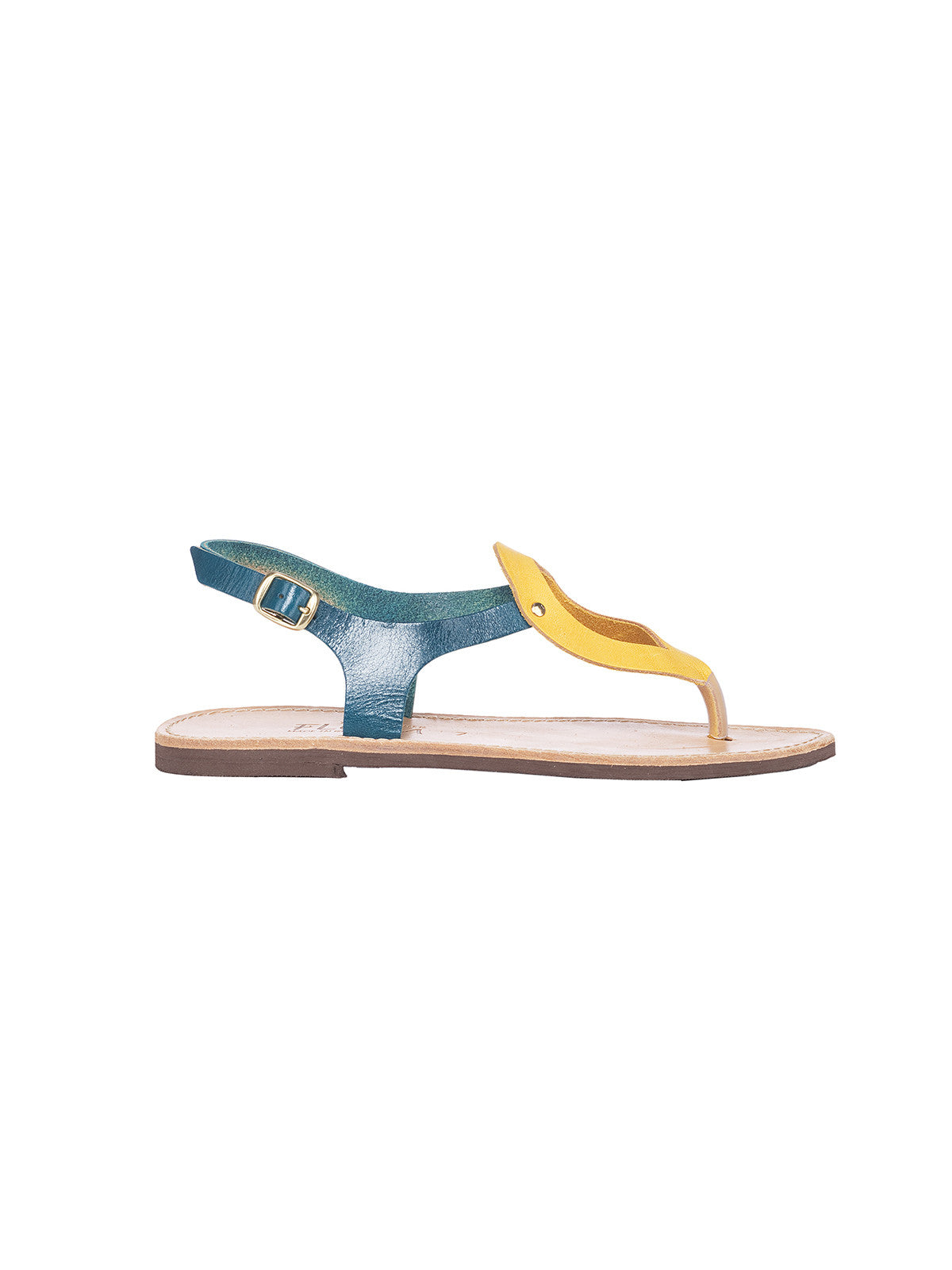 Ioanna Green-Yellow Greek Sandals