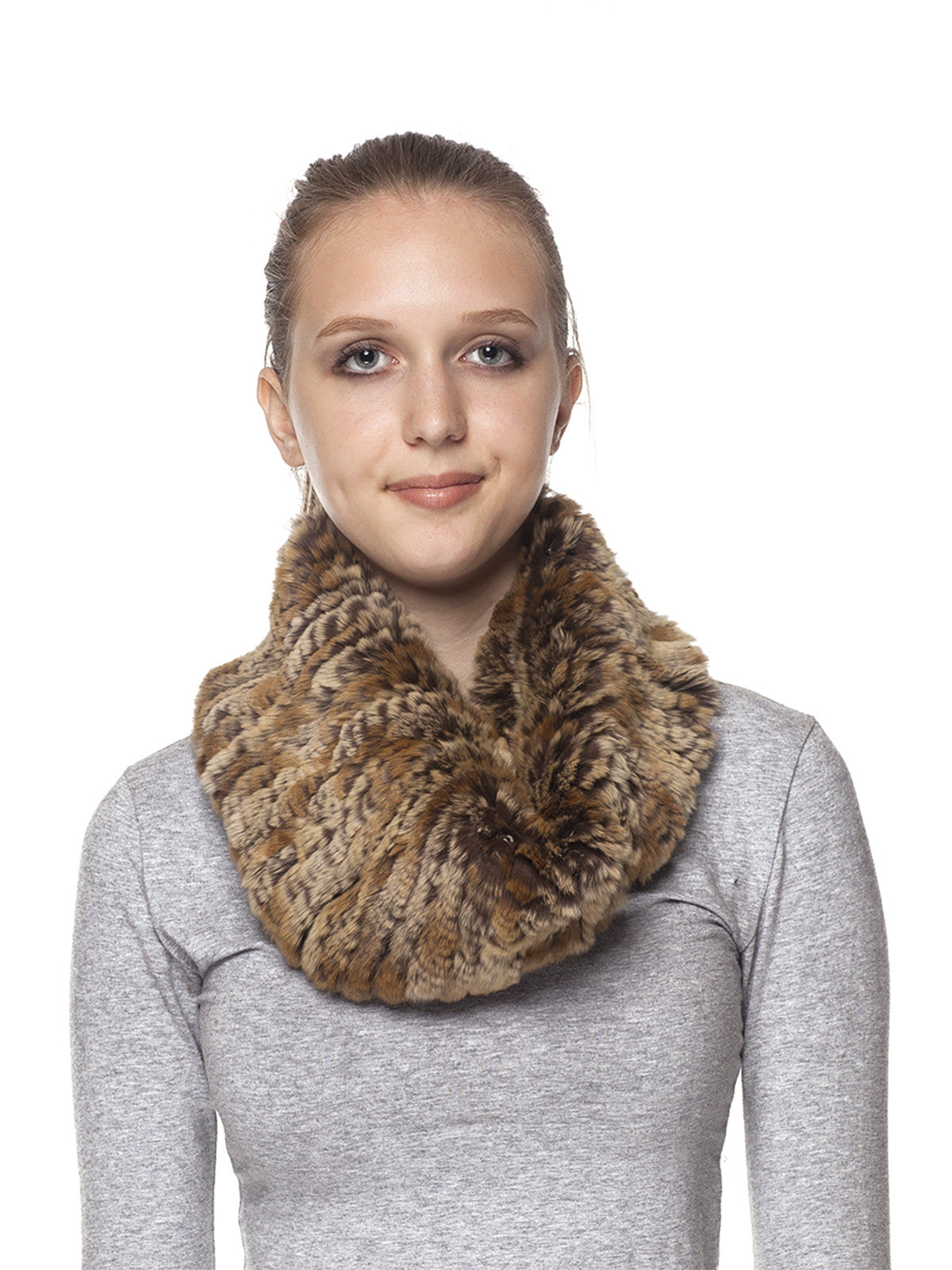 Golden Brown Rex Rabbit Scarf